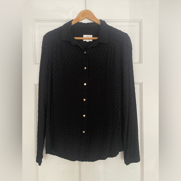 Sezane Blouse Size 40 Button-down gold buttons - Picture 1 of 7